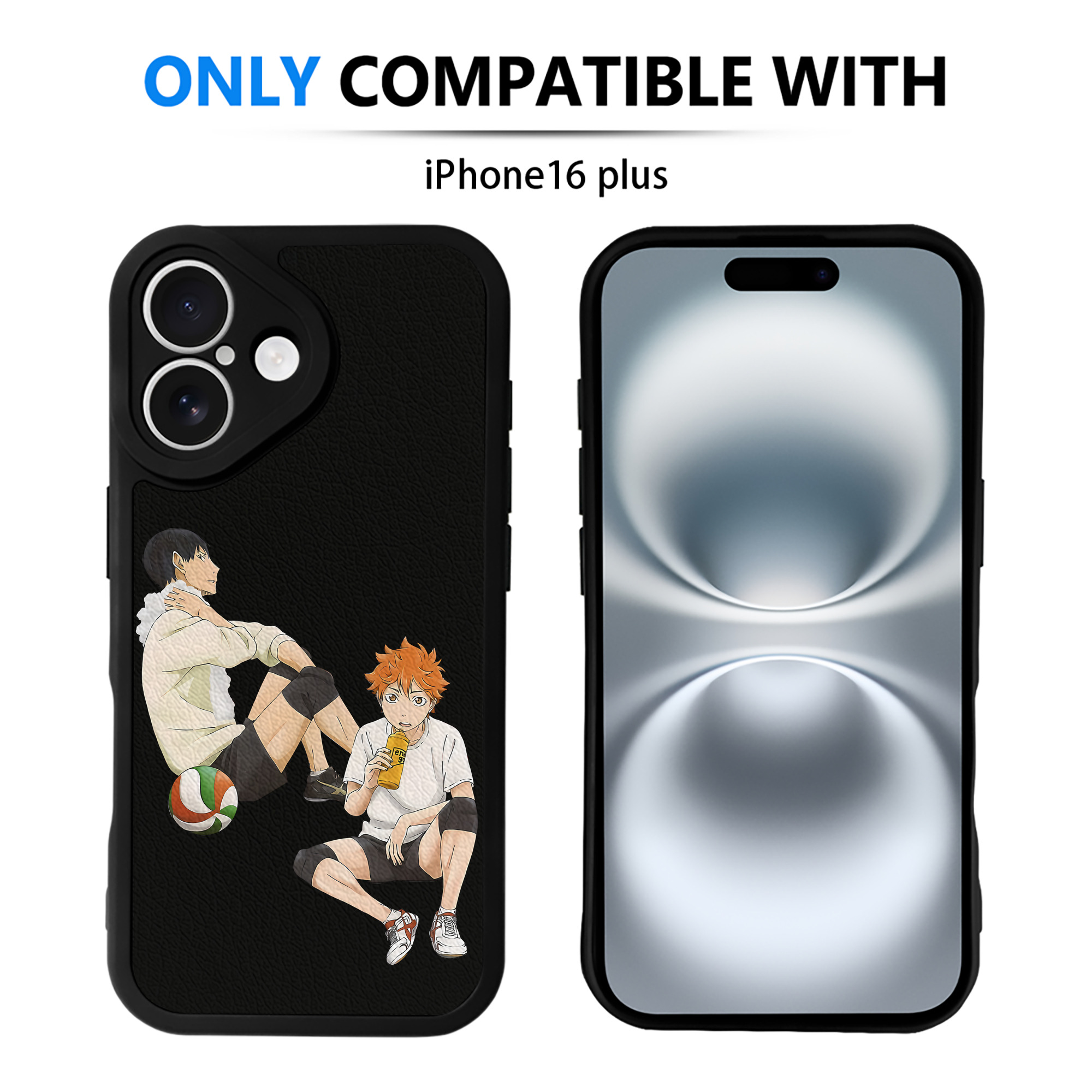 （画像用） ハイキュー!! Haikyu!! 【iPhone 16シリーズ対応】シリコンスマホケース（レザー調） 材質：シリコン